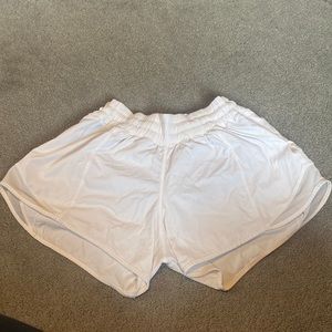 White Lululemon hottie hot shorts